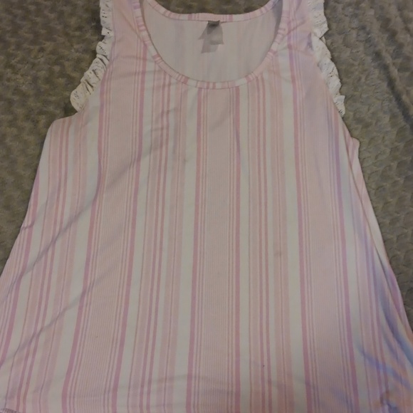Pink and White Striped Pajama Set - Picture 3 of 7